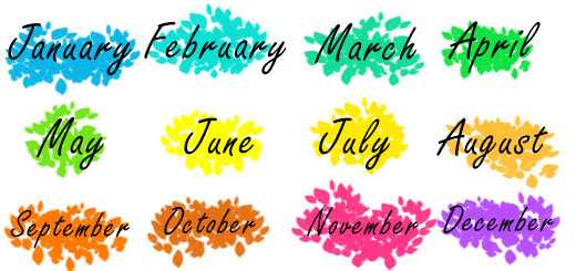Meses Del Ano En Ingles Lettering